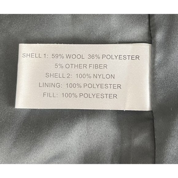 GALLERY Melange Hooded Wool Blend Quilted Bib Coat ~ NWT - Picture 10 of 10